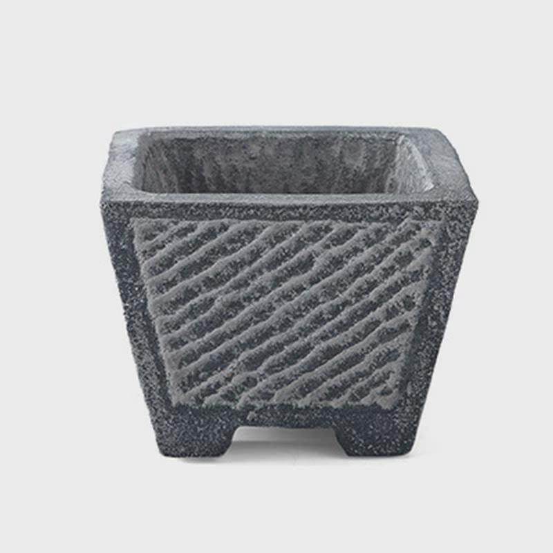仿古青石火山石花器汉砖小石头多肉文竹盆吸水小石槽花盆菖蒲石器