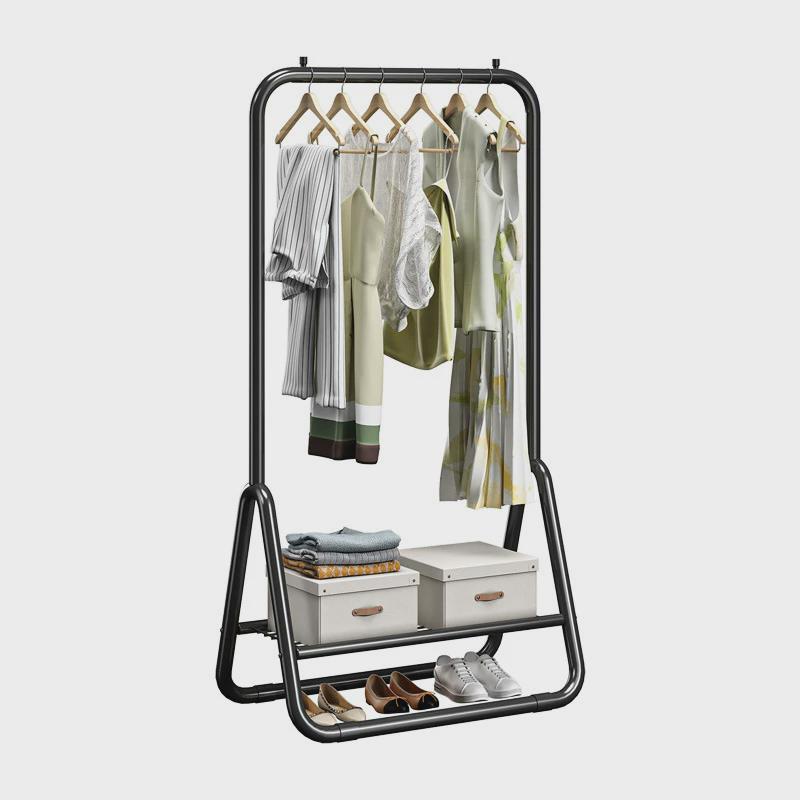 衣架落地卧室挂衣架金属衣架带轮家用客厅衣帽架网红轻奢置移动