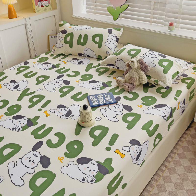 简约磨毛小清新床笠宿舍床单单件床罩防滑席梦思床垫防尘保护套罩