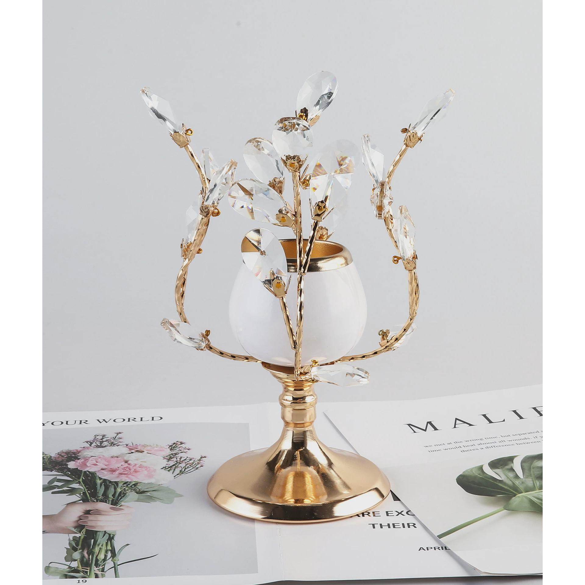 欧式轻奢水晶蜡烛台创意金属摆件美式餐桌浪漫烛光家居茶几装饰品,家居饰品,烛台,淘宝优惠券,粉丝福利购,淘宝优惠卷