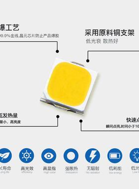 3030高压灯珠18v灯珠36v130-160lm高亮贴片1wled白光6v9v3030光源