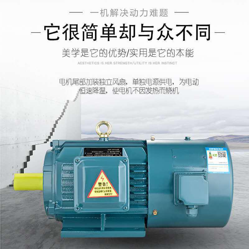 热销铁壳变频调速电机三相异步电机YVF2/YX3VF/YVP1.5KW变频调速