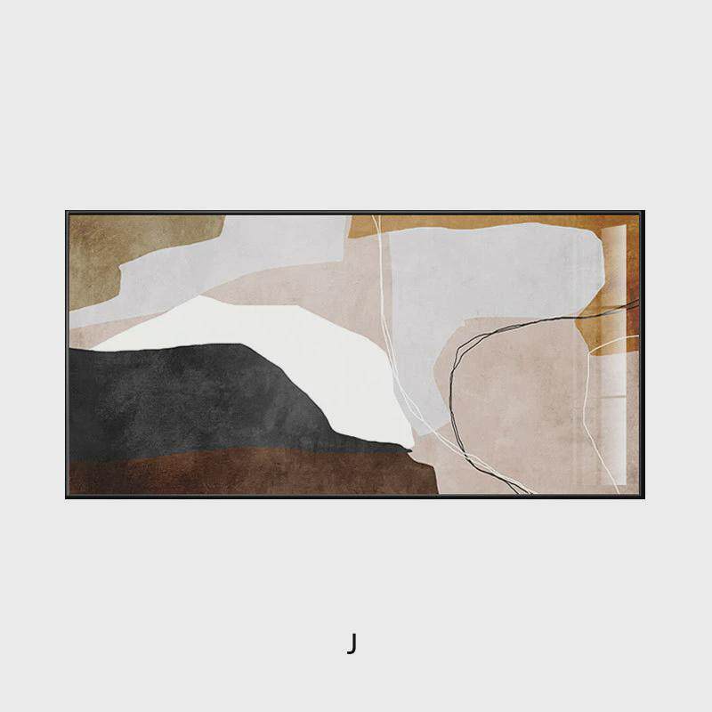 现代简约沙发背景墙挂画客厅装饰画一整幅抽象餐厅壁画横向北欧风