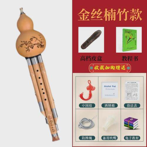 葫芦丝专业演奏乐器金丝楠竹胡降B调cgf儿童小学生成人初学者防摔