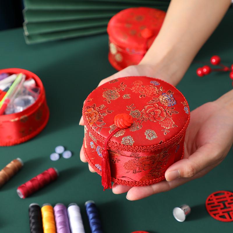 结婚针线盒家用女方陪嫁套装娘家备婚嫁妆婚庆用品大全便携收纳包