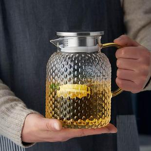 耐高温冷水壶玻璃水壶家用泡茶壶冷泡瓶凉开水杯冰箱凉水壶套装
