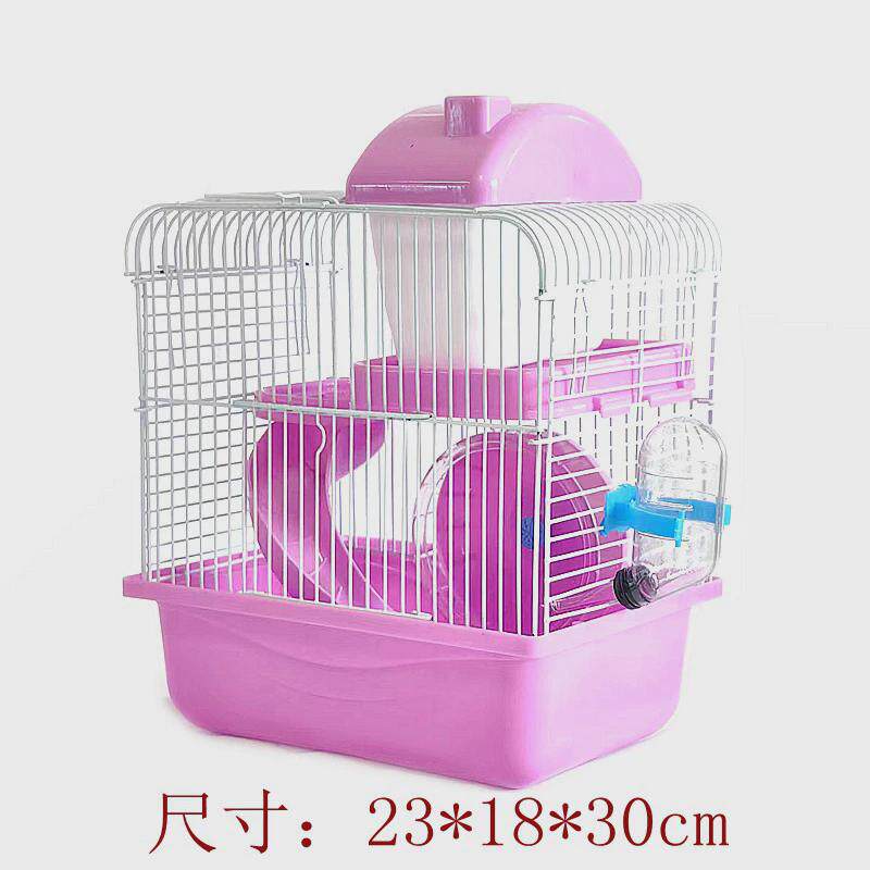 厂家直销手提笼仓鼠用品单层别墅外带笼金丝熊笼仓鼠笼子小田园笼