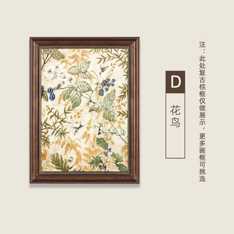 alj6威廉幸福树莫里斯美式玄关装饰画餐厅花卉壁画欧式挂画复古仿
