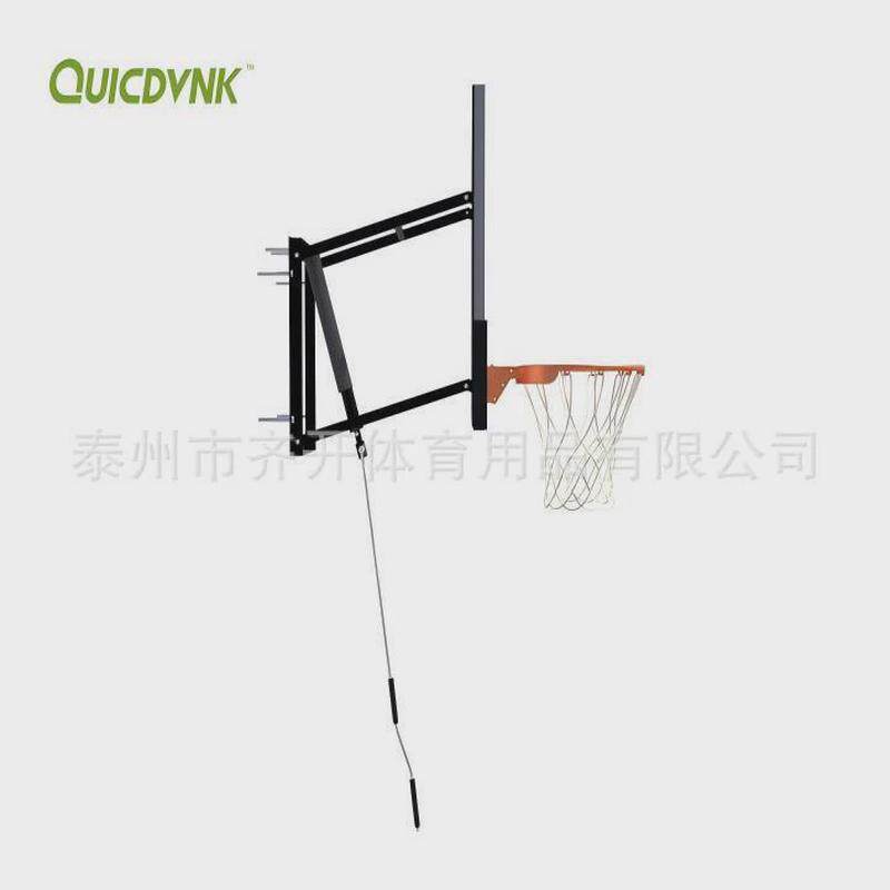墙壁式篮球架挂壁式便携可升降篮球架钢化玻璃成人全年龄年升级款