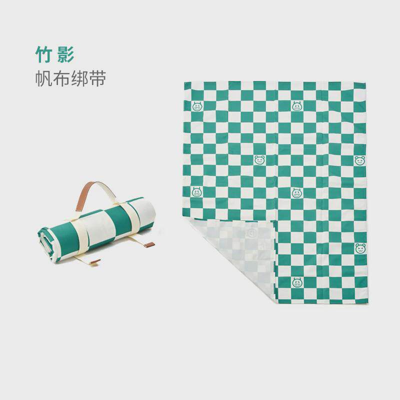 野餐垫防潮垫成品户外露营轻便加厚防水帆布绿色野餐桌布