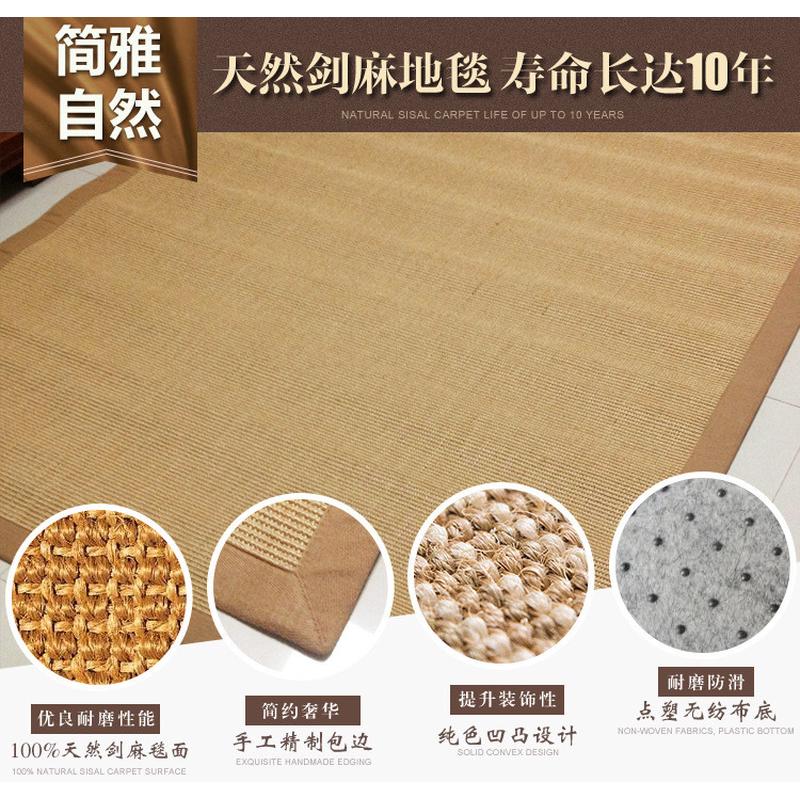 现货地毯直播间家用小会所酒店休闲螺纹床边客厅茶几真剑麻地毯