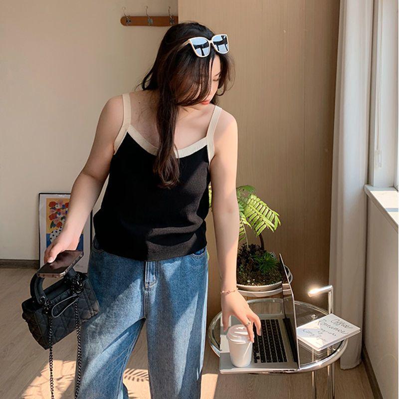 厂家直供抖音大码吊带背心胖mm女宽松内搭显瘦打底无袖春夏百搭衫