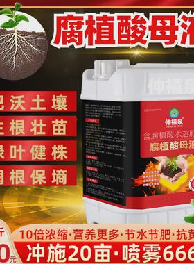 腐植酸水溶肥叶面冲施液体流体肥生根剂粉液土壤改良壮苗黄腐酸