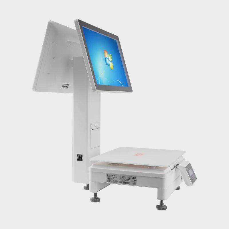 品现双屏一体称生鲜称重连锁店收银超市收银一体机pc收银称