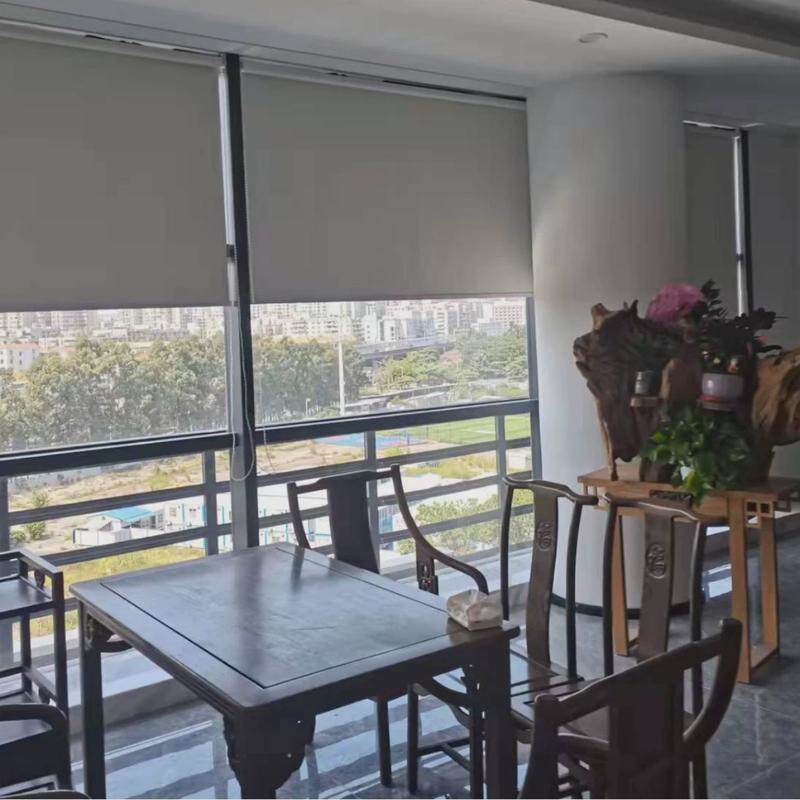厂家墙纸办公室卷帘卷帘酒店遮阳写字楼半遮光窗帘成品批发包安装