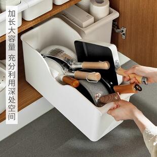 热销9wor厨房带滑轮锅盖架置物架塑料锅具橱柜收纳架储物架套