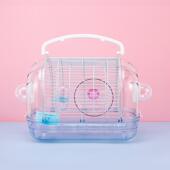 仓鼠日式 透明别墅亚克力手提笼宠物基础笼外带金丝熊宠物用品