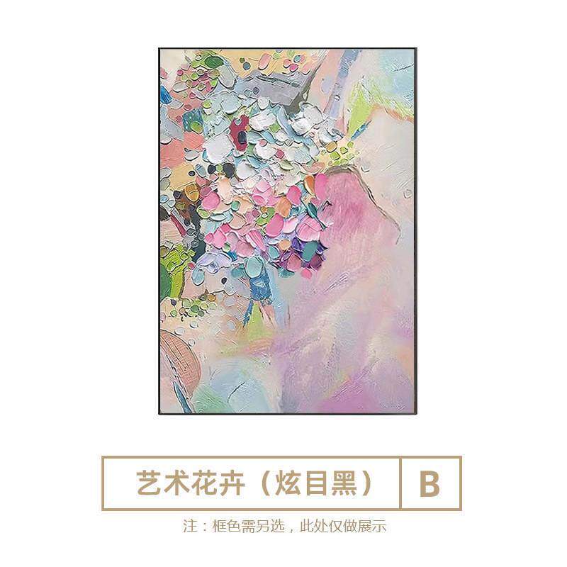 肌理绿色手绘油画酒店民宿玄关装饰画手工彩绘画轻奢抽象客厅挂画