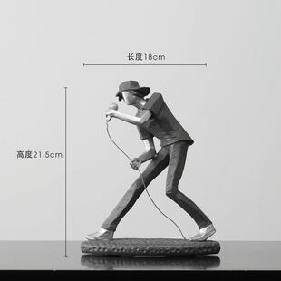 北欧创意艺术人物摇滚乐队摆件卧室培训室客厅音乐办公室软装饰品