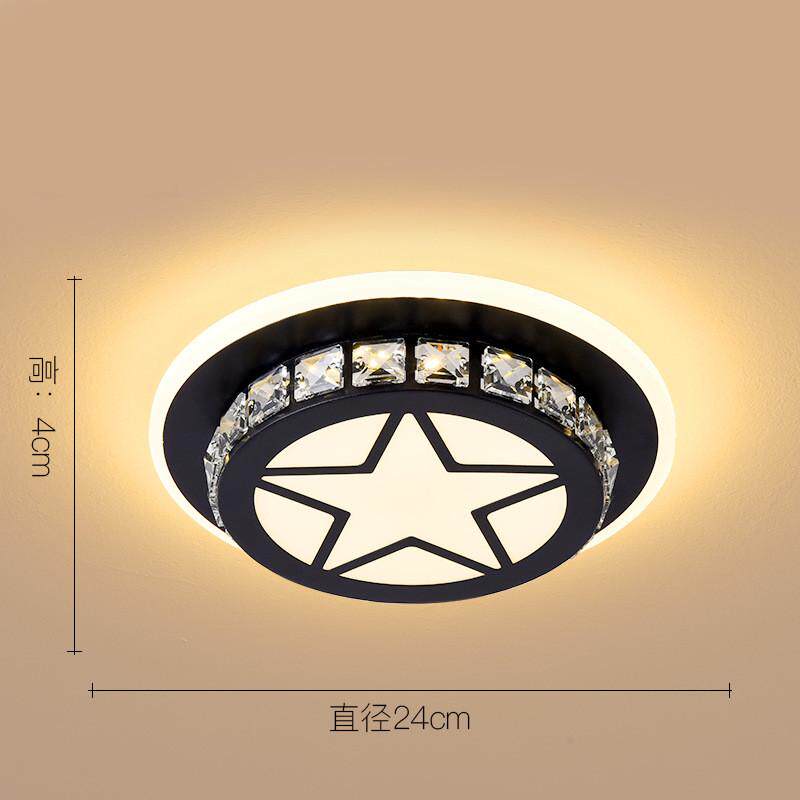 水晶圆形LED过道灯走廊灯阳台灯入户灯门厅灯玄关灯筒灯现代灯具