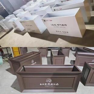 户外不锈钢花箱组合隔断售楼部种植箱商业街外摆成品铁艺花箱花槽