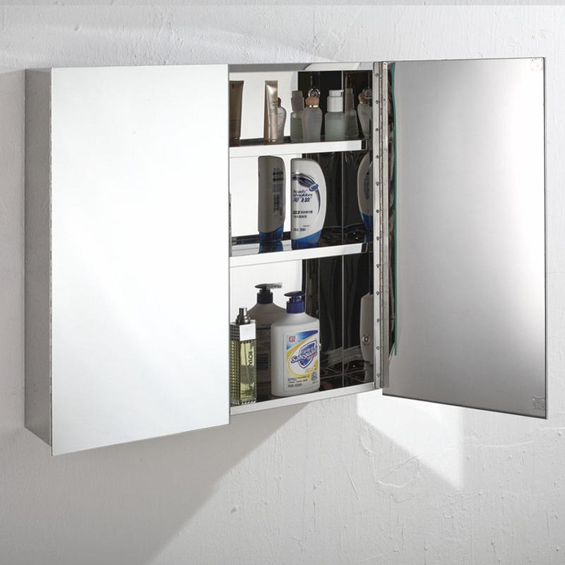 佛山厂家批发镜柜304不锈钢挂墙式简约现代卫生间加厚浴室镜柜