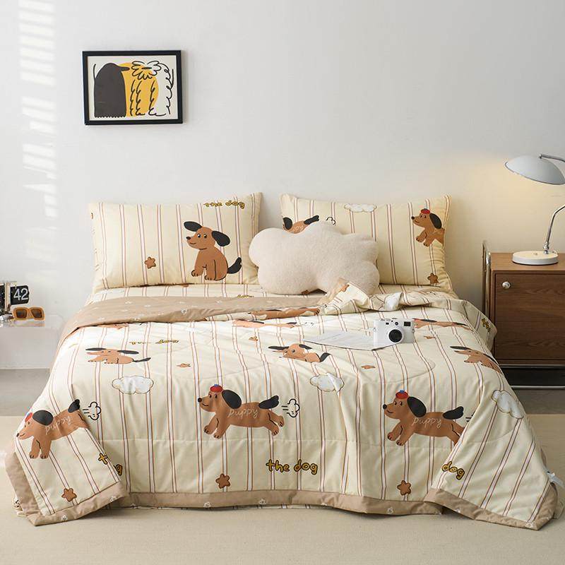 纯棉夏被四件套空调被可水洗棉被宿舍单双人夏凉被全棉夏季薄被子