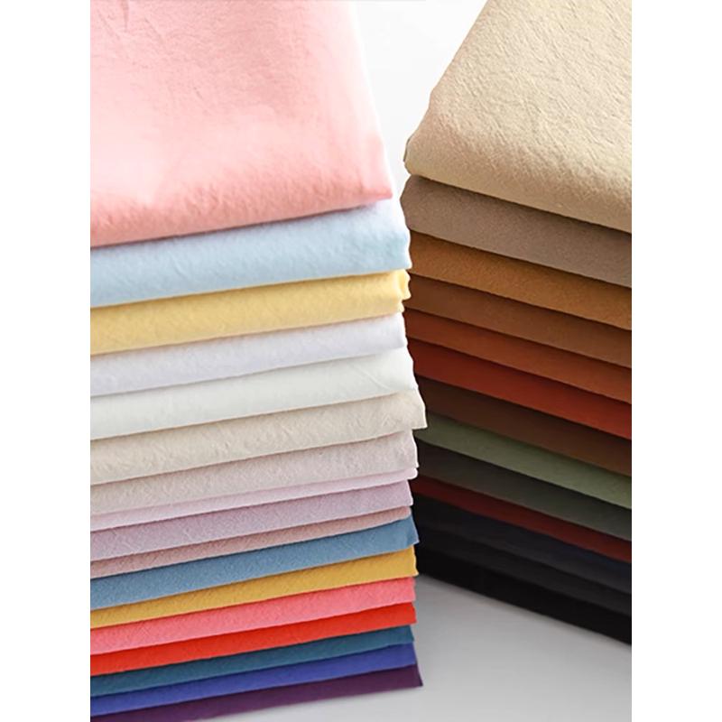 韩国进口面料纯色水洗棉20支内衬服饰纺织布料箱包辅料diy手作