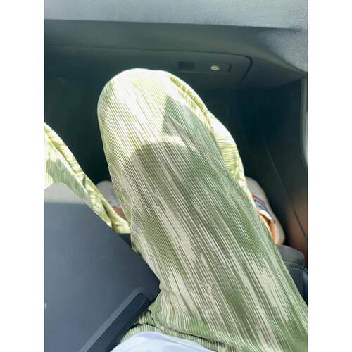 特大码300斤扎染流光遛弯阔腿裤女夏胖mm显瘦冰丝垂感防蚊裤