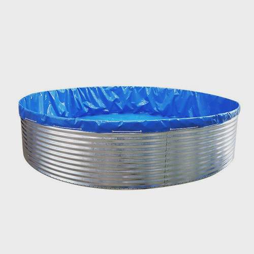 镀锌板鱼池水池养鱼池圆形帆布组装pvc高密度防锈支架养殖池