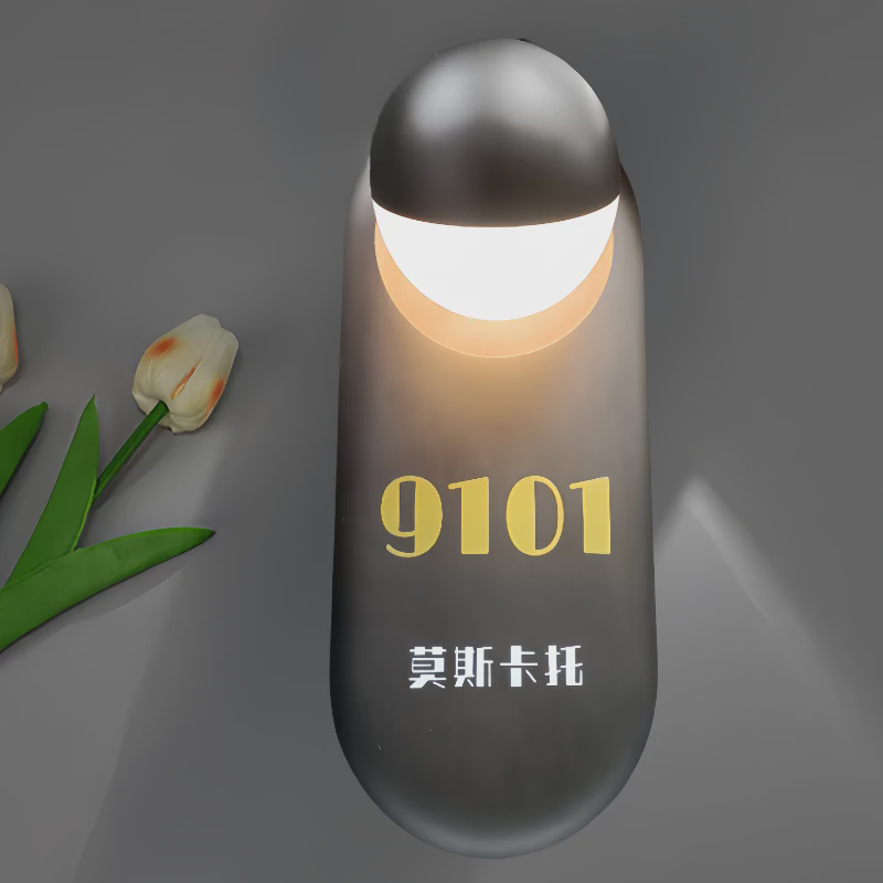 酒店高档发光电子门牌渐变门牌门显酒店门牌定制名宿KTv 包厢门牌