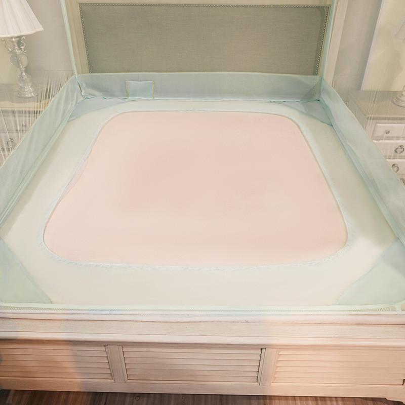 三开蚊帐家用1.8m床1.5m蒙古包防摔儿童新款拉链坐床纹账雨蒙蒙门