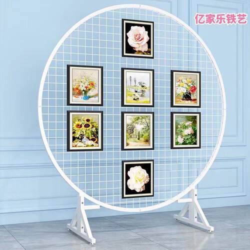 落地展架展示架网格摊位架网红摆摊架子摆货架铁艺展示网架可折叠