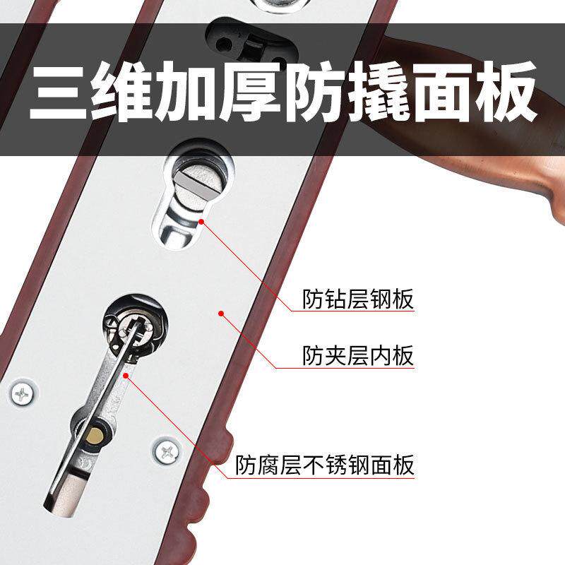 欧式古典别墅大门锁双防盗门双开门锁单开对开门不锈钢实木门拉门