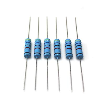 直插电阻金属膜2w0.12r-1m铁脚高精度1%色环电阻全系列供应