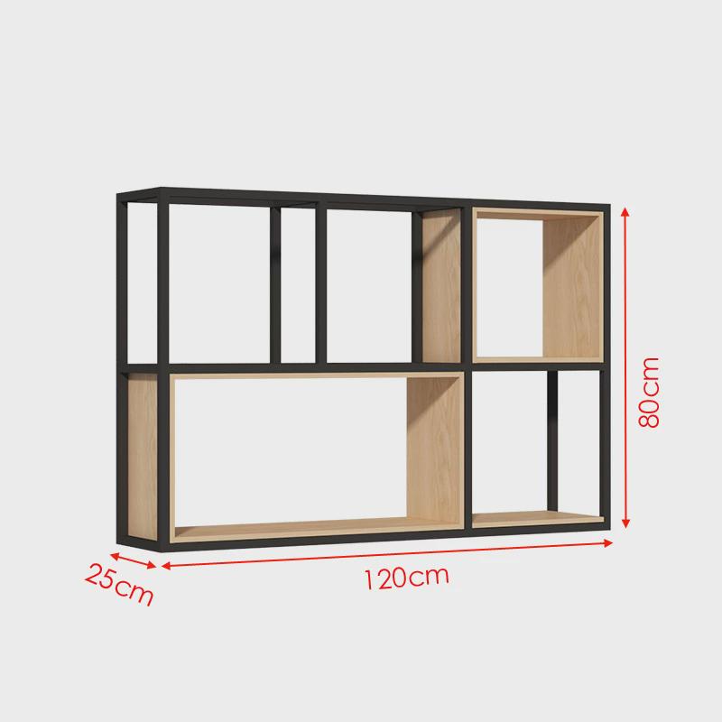 壁挂墙上置物架工业风多层书架实木墙面铁艺餐厅装饰loft储物架子