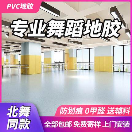 舞蹈地胶地垫专用教室专业地板胶室内pvc房商用塑胶运动地板芭蕾