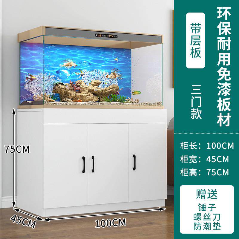 水草缸鱼缸底柜隔断鱼柜超白缸底柜客厅地柜水族箱仿ada柜可