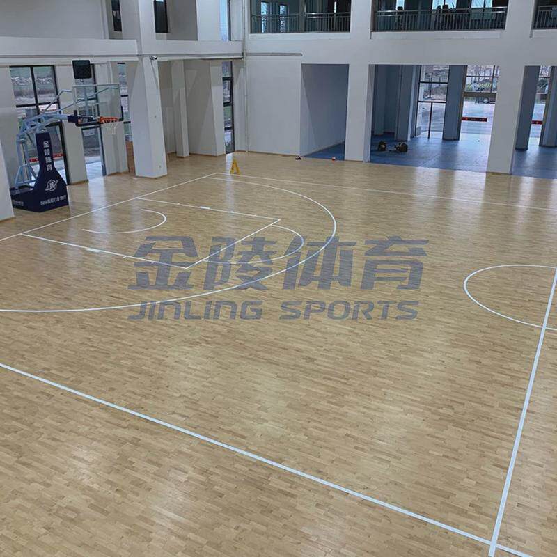 厂家供应22mm榉木体育运动运动室外篮球场木地板地板双拼地板现货