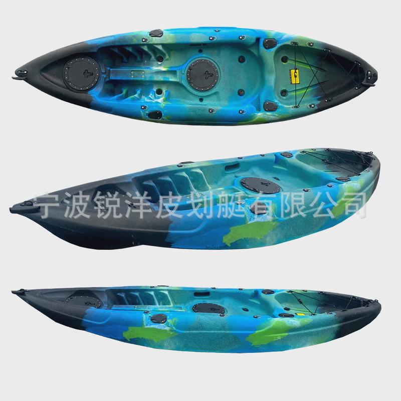 皮划艇工厂滚塑渔船塑料硬艇钓鱼艇单人皮划艇冲浪平台舟颜色可选