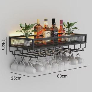 酒吧墙壁酒架吧台墙上吊架红酒倒挂餐厅悬挂酒柜置物架轻奢酒杯架