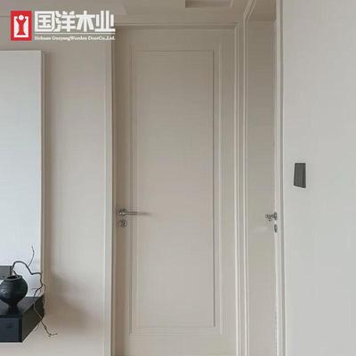 复合卧室门套装门全实木门扇隔音室内烤漆门家用奶油风法式房间门