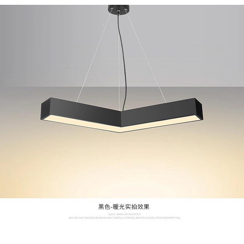 箭头吊灯led造型灯创意健身房网咖店铺商场走廊过道v形灯具工业风