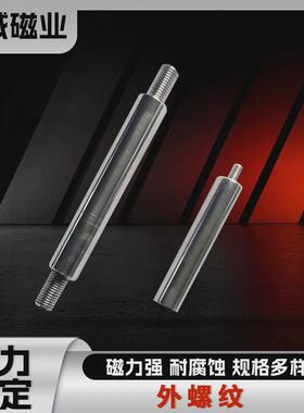外螺纹强磁磁力棒7000-13000gs强304不锈钢除铁磁棒耐用除锈除钕