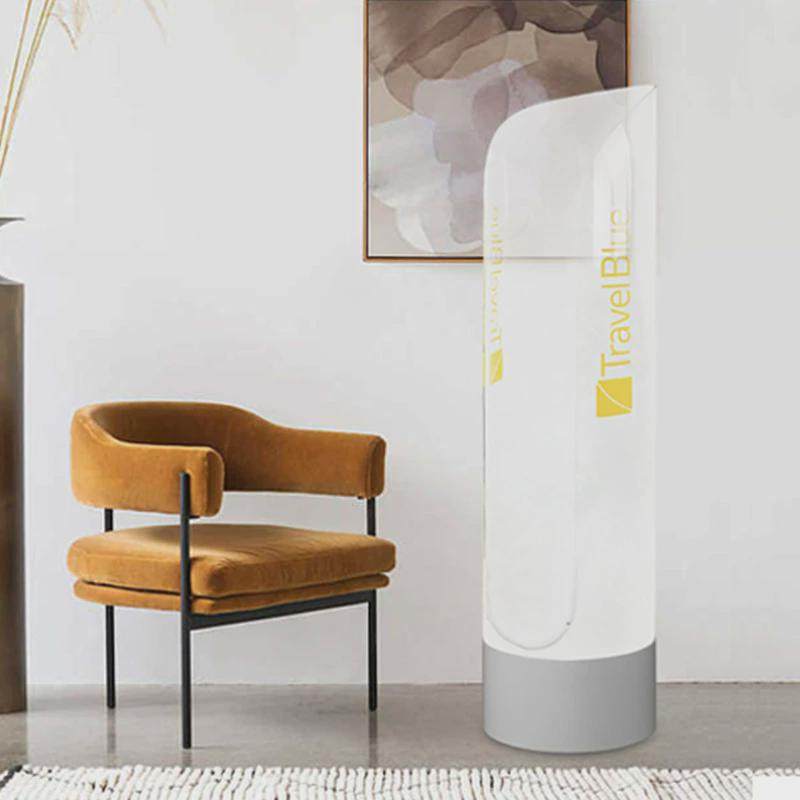 定制亚克力展示架商场超市圆筒落地式抱枕飞机枕u型枕展示架圆桶