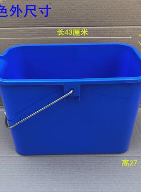 37n加厚手压地拖桶长方形塑料洗拖布手压海棉拖把挤水家用商用清