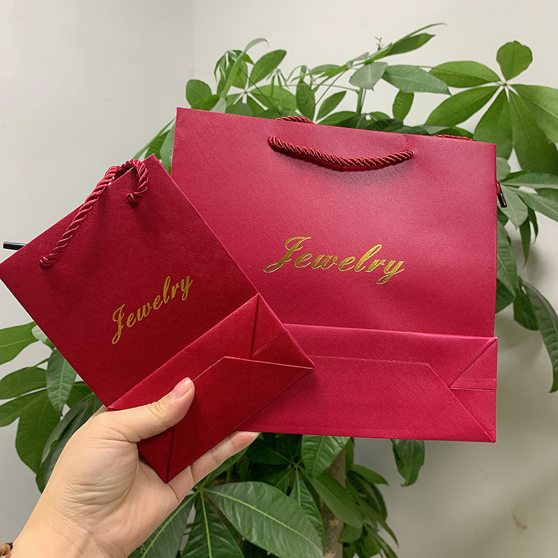 高档珠宝首饰手提袋纸袋礼品包装袋定制首饰礼品袋子可定做印LOGO