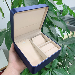 新款 戒指耳钉吊坠手镯手链收纳盒 拉丝PU皮首饰盒珠宝饰品珍珠套装