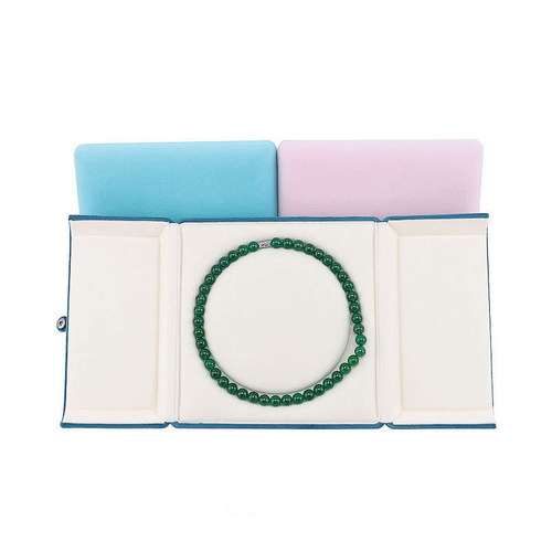 双开超软丝绒按扣珍珠礼物盒子