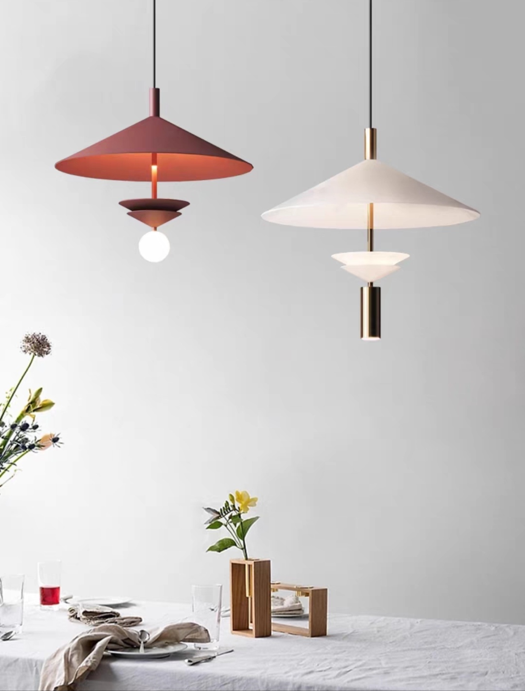 后现代雨伞艺术吊灯餐厅灯卧室书房床头LED灯具